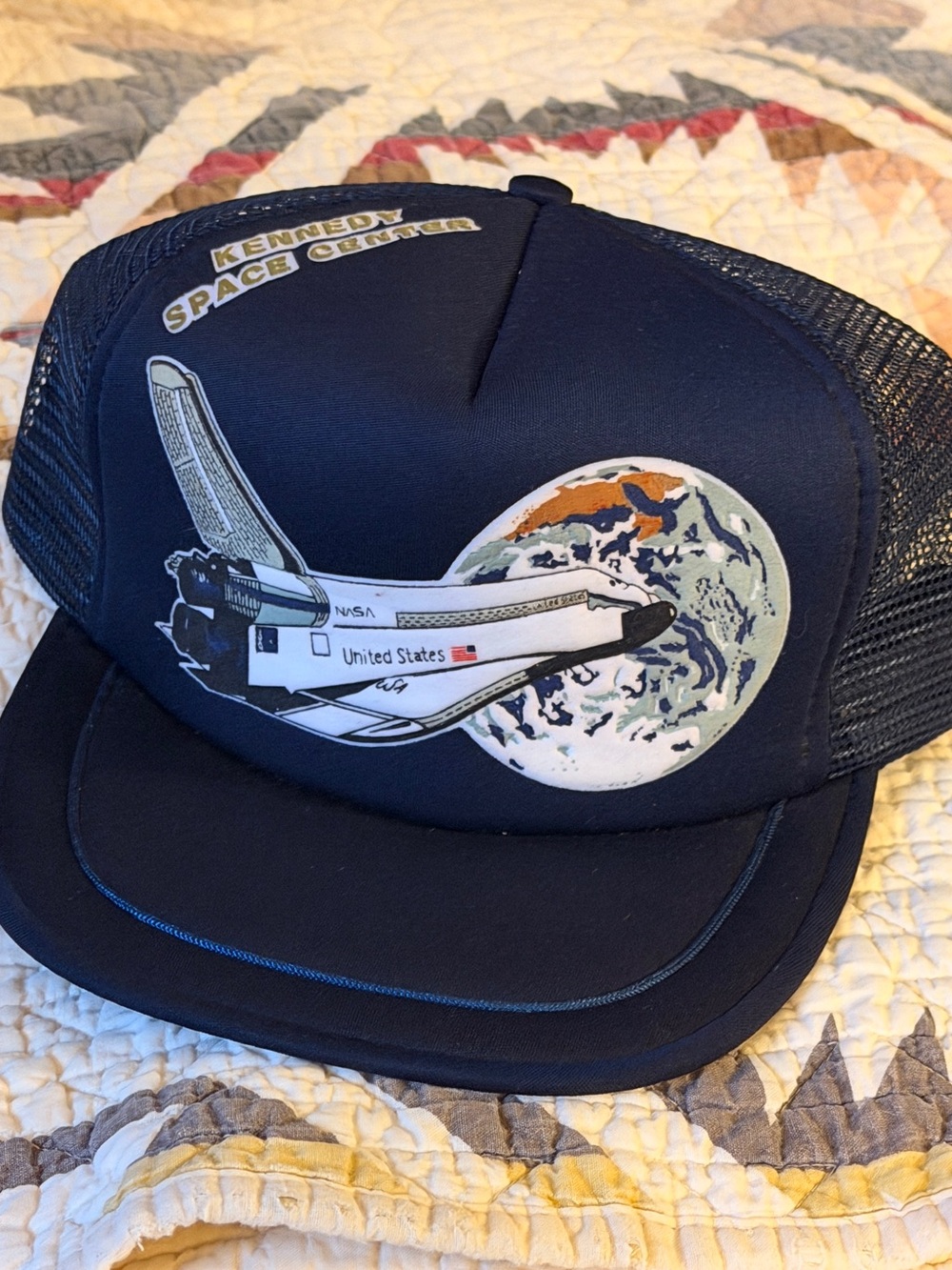 Vintage 1980s NASA Kennedy Space Center Space Shuttle trucker hat